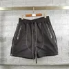 Shorts pour hommes Mode Multi Patchwork Fermeture à glissière Sangle Cordon de serrage Poche Hommes Femmes Tissu lourd Vintage Vêtements en gros