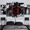Modułowe zdjęcia sztuki ściennej płótno HD drukowane anime malarstwo bezzrębowe 5 sztuk Naruto Sharingan plakat nowoczesny home pokój 232v