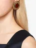 Dingle örhängen berömda designer märke toppkvalitet röd stor cirkel örat klipp stort för kvinnor vintage lyx smycken banan trend 2024