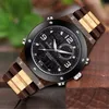 Gorben Business Men's Watch Wood Band Wood Quartz Wrist Watch Män klocka manlig klocka Fashion Casual Wristwatch263f
