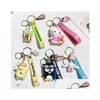 Jewelry Jewelry Carton Cute Pvc Keychains 3D Car Backpack Dog Key Ring Craft Gift Wholesale Drop Delivery Baby Kids Maternity Accessor Dhodg