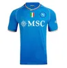 23/24 Maglia Napoli Soccer Jerseys Kid Kit Nápoles Fora Liga dos Campeões Camisa de Futebol Fouth Home Terceiro Jogador Versão Halloween Edição Especial OSIMHEN LOBOTKA SsC