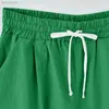 Damen-Shorts, Sommer, große Shorts, Bonbonfarben, Schnürung, elastische Taille, bequeme kurze Shorts mit Taschen, Hosen S-4XL, ldd240312