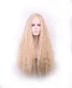 WoodFestival Kinky krullende pruik lang blond synthetische pruiken dames afro-amerikaanse goede kwaliteit hittebestendig vezelhaar cosplay 70cm4779904