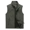 Men's Vests Quick Drying Vest For Spring And Autumn Season Light Thin Loose White Tower Solid Color