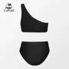 Badebekleidung Cups Black Mesh Bikini High Waist Badeanzug für Frauen Sexy Tank Top Zweiteiler Beachwear 2024 Badeanzug Wassersport 240311