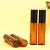 50st/parti 10 ml Mini Amber Glass Bottle Spray Atomizer Parfymflaska tom Parfum Prov Tralve Bottle Injekten vevlb