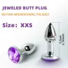 Anal Toys Metal Anal Plug para mujeres Acero inoxidable Butt Plug con joyería Crystal Anus Toy Anal Bead Ladies Sex Toys Juego para adultos AnalplugL2403