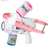 Sand Play Water Fun Electric Bubble Gun 2 in 1 Automatic Bubble Bow and Arrow Launcher Water Gun Soap Bubble Machine Water Gun Toy for Children Gift L240312
