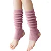 Women Socks For 80s Ribbed Knit Solid Teens Girl Neon Party Boot Cuffs Autumn Sports