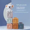 Montessori Baby Blocks Toy for borns 0 12 Months Silicone Soft Cubes Babies Boy 1 Year Stacking Bath Teethers Rattles 240226