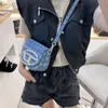 Dign Dingdang – sac de transport à bandoulière en tissu Denim contrasté pour filles, nouvelle Niche Dign Dingdang, sous les bras, Plaid contrasté, selle en strass, à la mode, 23