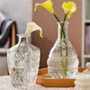 Vasi Vaso piccolo in vetro con bocca fine Stile nordico Ins Creativo Disposizione floreale trasparente Tavolo decorativo per decorazioni a secco