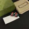 Klassieke letteroorbellen Emaille kleuraanpassing Liefdesmodeoorbellen voor dames in 3 kleuren