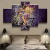 Pittura murale Stampa su tela Giocatore di basket 5 pezzi Immagini Modern Wall Art Painting Decorativo per la casa Modular3280