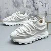 Habille des chaussures de travail de mariage de mariage de style italien toile respirante sans glissement sports de baskets décontractées orteil rond