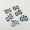 30 pezzi / lotto Creativo carino in acciaio inossidabile a forma di osso fai da te pendenti per cani Tag di carta per collari personalizzati Accessori per animali domestici304y