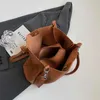 HBP Kleine 2 Teile/satz Umhängetaschen für Frauen Einfache Einkaufstasche 2024 Winter PU Leder Handtasche Dame Reise Handtaschen