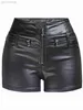 Shorts Dames Sexy casual mode zomershorts leren getailleerde shorts korte broek ldd240312