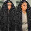 Water Curly 13x4 13x6 Lace Frontal Human Hair Wigs 250％40インチルーズディープウェーブ5x5女性のために着る準備ができている