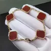 designer jewelry 5 motif clover bracelet luxury jewerly designer for woman 18K rose plated silver shell women gold chain men fashion jewelry cjeweler Party gift