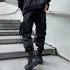 Multi-Taschen Bänder Verband Taktische Techwear Cargo Hosen Herren Harajuku Punk Hip Hop Joggers Pantalons Casual Streetwear 240228