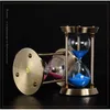 Creatieve Metalen Zandloper 60 Minuten Colores Zand Horloge Verjaardag Kerstmis Valentijnsdag Huwelijkscadeau Woondecoratie 17cm 3254P