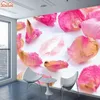 Naturaleza pétalo de rosa 8d Mural de seda Po papel tapiz 3d contacto papel de pared papeles decoración del hogar fondos de pantalla para sala de estar TV murales Art1215g