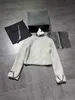 Vestes Femmes Designer Début Printemps Nouveau G Accueil Nanyou Gaoding Celebrity Little Xiangfeng Gris À La Mode Simple Boutonnage Col Rond Manteau 4YG7