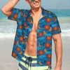 Chemises décontractées pour hommes Chemise d'été Beach Stars Sun Moon Blouses Night Sky Print Vintage Hommes Manches courtes Vêtements de mode coréenne