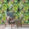 LUKCYYJ Papier peint auto-adhésif motif jungle tropicale pour salon, chambre à coucher, imperméable et amovible, 246 W