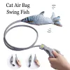 Zabawki Airbag Swing Fish Toys Cat Interactive Toy Plush Pies Tail Kot Kachi zwiastun