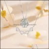 Naszyjniki wiszące szterling Sier 925 Naszyjnik koniczyny cztery liście kształt serca dla kobiet luksusowe biżuterię sprzedaż upuszczenia wisiorki OTPSV