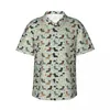 Erkekler sıradan gömlekler mini dachshund plaj gömlek renkli hayvan hawaii erkekler zarif bluzlar kısa kol y2k sokak özel diy kıyafetleri