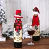 Décoration de fête Année Cadeau Père Noël Bouteille de vin Couverture anti-poussière Écharpe Chapeau Noël Noel Décorations de Noël pour la maison Navidad 2024 Décor de table