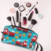 Cosmetic Bags Rescue Fire Fighters Truck Portable Makeup Case For Travel Camping Outside Activity Toiletry Jewelry Bag