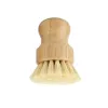 Brosses à récurer en bambou, brosses de cuisine, épurateurs de nettoyage en bois pour laver le pot en fonte, poils en sisal naturel, DHL FY5090