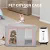 Porte-chats Caisses Maisons Cage à oxygène pour animaux de compagnie Chien Atomisation Lin Boîte pliable Chiot Chaton Incubateur avec nébulisation Veterinar238n