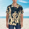 Men's Casual Shirts African Women Hawaiian Shirt Men Beach Stay Strong And Power Short Sleeve Stylish Pattern Elegant Oversize Blouses