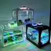 Aquariums Aquarium de bureau Aquarium avec batterie légère Type petites fournitures 298Z