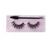 3D Thick False Eyelashes 1 Pair of V -series Cotton Line Stalks Fake Eyelashes Natural Slender Natural Eyelashes Girl Lady Eye Beauty Makeup Tools 15 Color With a Brush