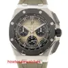 Ikoniska damer AP Wrist Watch Epic Royal Oak Offshore Series Mens Automatic Mechanical Wrist Watch With Timing Funktion 26420SO.OO.A600CA.0 LJUS GRÅ