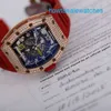 男性ウォッチRMウォッチレディースウォッチRM030 Tスクエアダイヤモンド付き自動機械時計セットローズゴールドオートマチックマシンスイススイス有名