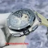 Highend Hot Ap Wrist Watch Royal Oak Offshore 26420So rökt ökengul keramisk ring Precision Stål Material Timingfunktion Mens Watch 43mm Komplett uppsättning