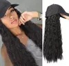 Synthetic Wigs Baseball Cap With Hair A Integrated Long Hairpiece Natural Wavy6997202