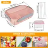 27st Bento Lunch Box Kit For Kids Adults 1300 ml Lunch Food Container Bento Box With Storage Bag Sauce Box Fork Fruit Fork 240304