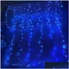 Party Decoration Ceiling Centerpieces Led Wire Meshes Light String Star Net Rice Lamp Window El Ornament Drop Delivery Home Garden Fes Otix3