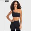 Desginer Lululemom Bras Lululemmon même sport débardeur Sexy irrégulière diagonale bandoulière goutte d'eau Shbeauty dos Fitness