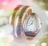 Reloj de pulsera clásico con forma ovalada y esfera simple para mujer, dos puntadas, reloj con batería de trabajo, movimiento de cuarzo, abeja, serpiente, relojes de pulsera de acero inoxidable, pulsera de cadena, regalos
