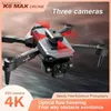 Drones K6 Max Triple-Camera Drone 4K HD Optik Akış Konumlandırma 360 Engeli Kaçınma Katlanabilir Quadcopter WiFi FPV RC Oyuncaklar Dron 24313